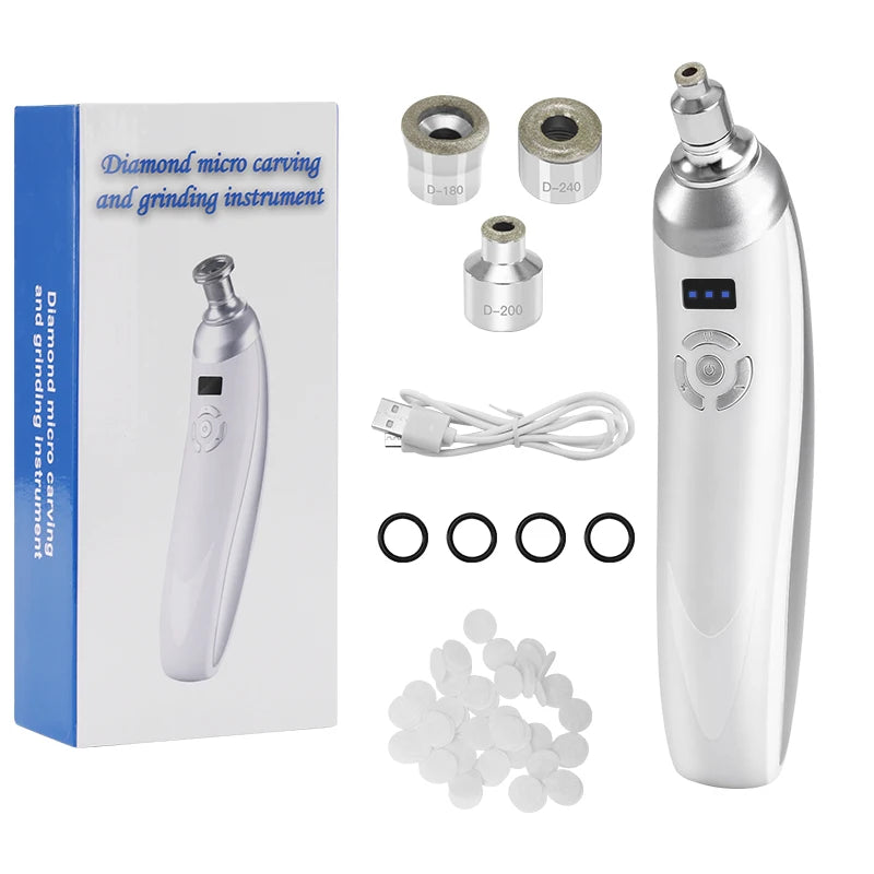 Protable Diamond Microdermabrasion Machine Handheld Blackhead Removal Facial Skin Care Beauty Device for Acne Scars