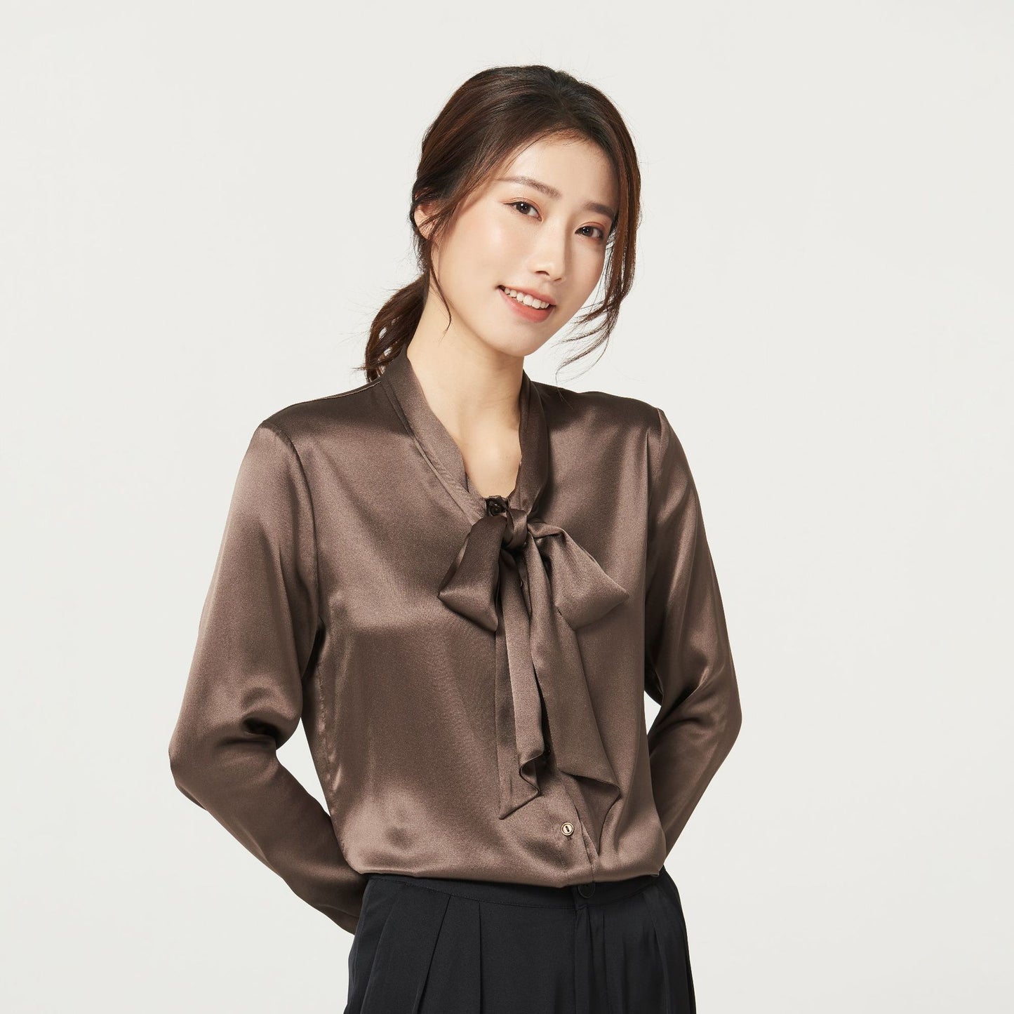 Women's Long Sleeve  Silk Silk Shirt